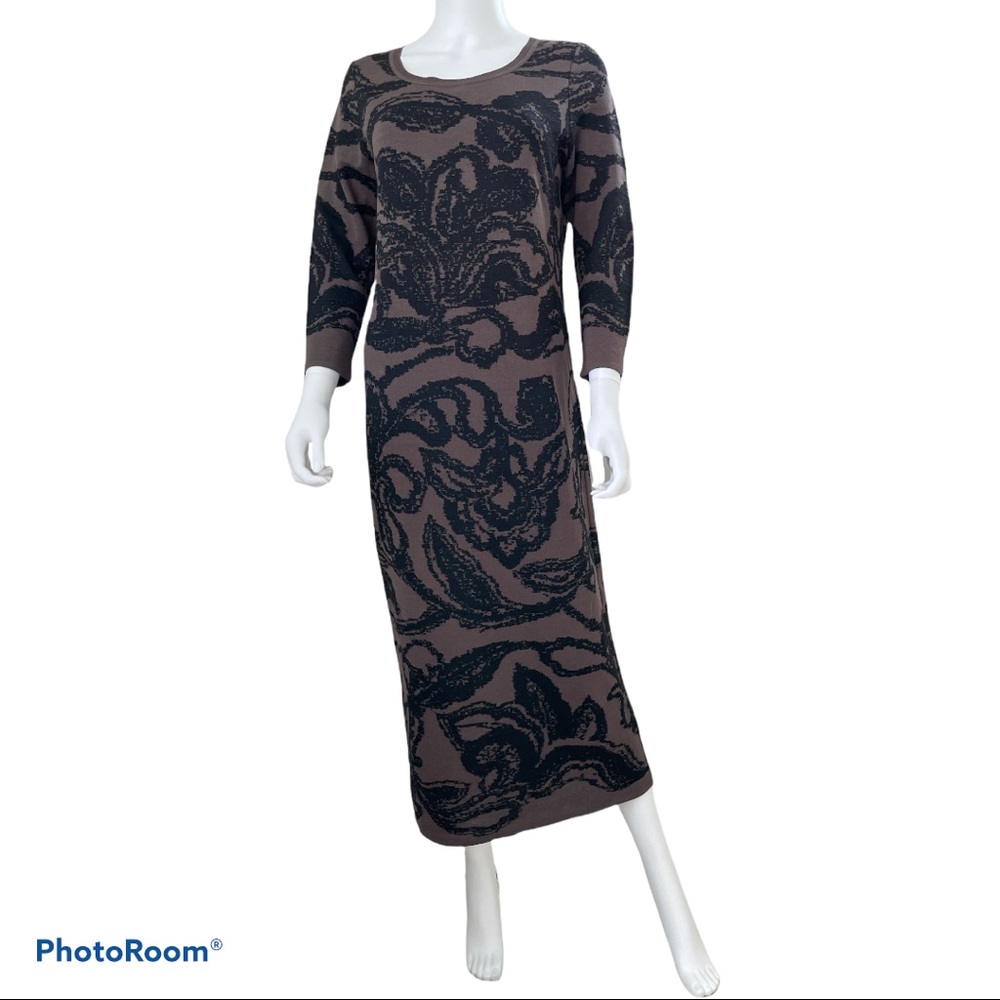 Peruvian Connection 3/4 Sleeve Sweater Dress